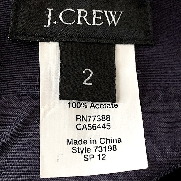 𝅺j Crew Purple Dolores Short Sleeve Waisted Dress Size 2 - Picture 3 of 9